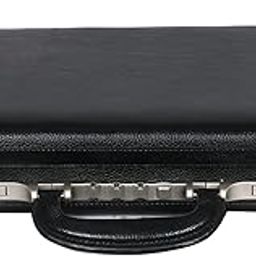 Black Leather Document Briefcase | Office Suitcase Bag | Document Storage Breifcase | Travel Briefcase | Dimensions: 43.18cm x 7.62cm x 31.75cm (L x W x H)-image-63