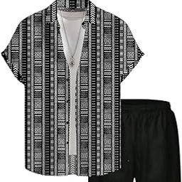 Mens and Boys Rayon Co Ord Set | Trendy Night Dress | T Shirt and Short Set Combo Lounge | Stylish Summer Travel Wear | Matching Two-Piece for Vacation-image-34