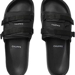 Bandwidth Element Men's Slider | Flip Flops with FOAM6 6mm Foam Upper | ERGOX Plus Contoured Cushioned Footbed | Snug Fit, Anti-Sweat Padding | Comfortable Casual Slippers for Men (Black-7)-picture-0