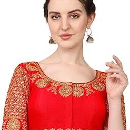 Embroidery & Thread Work Phantom Silk Readymade Blouse-image-52