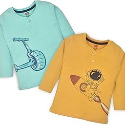 Luvlap Cotton Boy's Printed Regular Fit Baby and Toddler T-Shirt (902683_Lt. Pastel Green, Gold 3 to 6 Months)-image-32