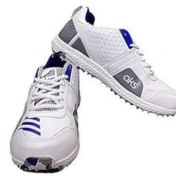 unisex-adult Aks Australia Cricket Studs Rubber White/Blue Cricket Shoes-13