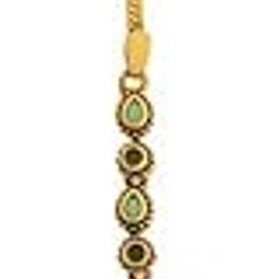 Green Gold Plated Ethnic Antique Tikka - 421478-image-49