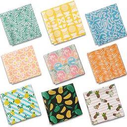 100% Organic Soft Cotton Men Handkerchiefs | Multicolor & Trendy Printed Hanky Designs | Soft & Breathable Fabric | Best For Styling & Everyday Use | Pack Of 9 | Sun-kissed-picture-29