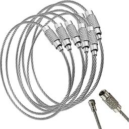 Satra Traders Stainless Steel Screw-Lock Key Rings Wire Key Rope | Size : 50mm | Qty : 20pcs | BF49-image-36