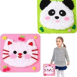 2 Pcs Embroidery Kit for Beginners, Cross Stitch & Embroidery Starter Set for Beginners Reusable Stitching Kids Craft Kits Adults with Animal Patterns & Premium Materials-picture-22