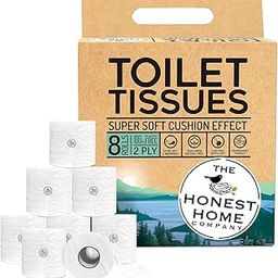 The Honest Home Co. | 2 Ply Toilet Paper Roll | 2400 Pulls | 100% Virgin Pulp & Super Soft | Clog - Free | Pack of 8 (300 Pulls/Roll)-18