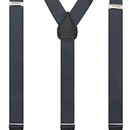 Y Back Button 1.4" Suspenders for Men with Stylish Leather Button Ends Durable Long Lasting Stretch Ultimate Fashion-image-7