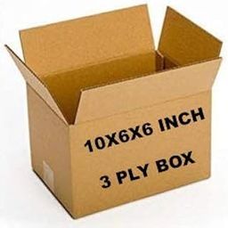 STRC- Corrugated box 3-ply for packing SMALL SIZE- 10x6x6 inch - Pack of 50 Boxes - 120 GSM-image-72