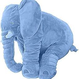 Babify Big Size Fibre Filled Stuffed Animal Elephant Baby Plush Material Hugging Pillow for Toddlers (60 cm, Blue) - 1 Year Above-17