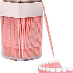 200 PCS Interdental Brush for Teeth, Double Head Dental Floss Toothpick for Teeth Cleaning Tools, Portable Oral Care for Daily Teeth Cleaning (Orange)-32