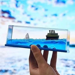 JIAVAXA Resin Car Interior Accessories Dashboard Decoration,Moving Titanic Liquid Wave Cruise Ship,Nautical Car Dashboard|Living Room|Office|Satisfying|Mind Calming|Smooth Movement|Pack Of 1-image-25