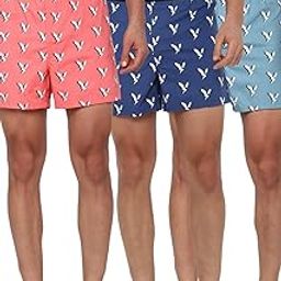 Men's Cotton Blend Boxer Solid Casual Shorts-image-24