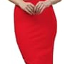 Women's Perfect Curvy Look Saree Petticoat | Seamless, Comfortable & Slimming Petticoat | Body Shaper for Sarees & Lehengas (Red_Medium)-image-75
