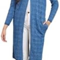 Self Design Woollen Longline Cardigan for Ladies.-image-42