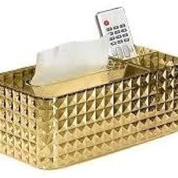 Skyxen Diamond Designing Tissue Box Paper Holder Stylish Storage Solution Large Capacity For Home Bathroom Kitchen, Office Desk Use (Multi Colour)-picture-0