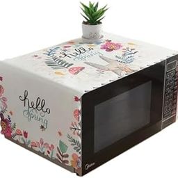 ATCAN Dust-Proof Microwave Oven Cover for Kitchen Decor - Durable, Modern Designs Oven Top Cover - Dustproof & Oil Proof Machine Protector - Kitchen Accessories - Size - 100 * 35cm (Hello Spring)-picture-21