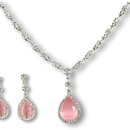 AD Necklace Set | Elegant Stone Diamond Look Necklace with Matching Earrings | Suitable for Girls & Women-image-22