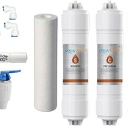 AQUAVERITY RO Water Purifier Filter Kit | Sediment, Pre-Carbon, RO Membrane, Spun Filter, Flow Restrictor, Tap, Elbows – Complete Set for Domestic RO Systems-image-101