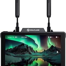 Hollyland Pyro 7 Wireless Transmitter & Receiver & 7 Inch Monitor, 3-in-1,1300ft (400m) Los Range and 0.06s Latency, Auto Dual-Band Hopping (ADH),Solo Kit-24