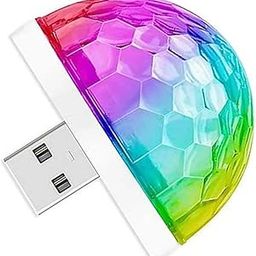 USB Operated Disco Projection Light Multicolor Disco Effects Round LED Light Night Light for Home Bedroom Party Room Compatible with USB Port, Laptop, USB Hub-10
