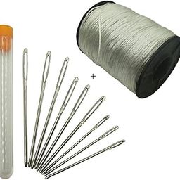 9 Pieces Large-Eye Blunt Needles + 1 X Roll of 150 Yards 1.0 Lift Shade Cord - 3 Different Sizes Steel Yarn Knitting Sewing Needles with White Shade Blinds Pull String Rope-image-39