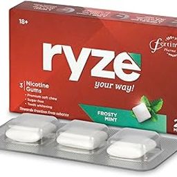 RYZE Frosty Mint Nicotine Gum 2 gm | Pocket-Friendly Pack of 10 (30 gums) | Freedom from Smoking & Tobacco | Easy on Throat | WHO & FDA Approved | Sugar Free | Teeth Whitening-27