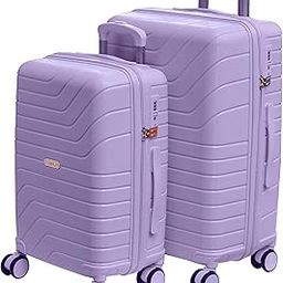 Tuscany 20, 24 inch, Set of 2, Polypropylene Luggage, Hard Sided, (Purple 55 and 65 cms) Small & Medium Trolley Bag | 8 Spinner Smooth Wheels | TSA Lock | Unbreakable | Men & Women-18