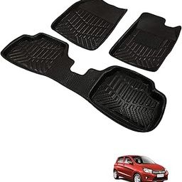 Kozdiko Car 3D Foot mat, Floor Mat Black Color for Maruti Suzuki Celerio-image-9