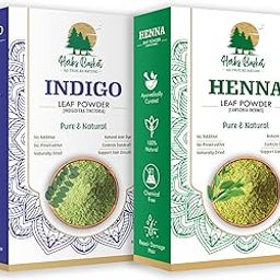 Indigo & Henna Powder Combo for Black Hair Colour, 100gm Each-image-72