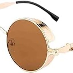 THE STYLE SUTRA Steampunk Gothic Retro Round Sunglasses Circle Lens Goggles Gold Tea | Clothing, Shoes & Accessories | Mens Accessories | Sunglasses & Fashion Eyewear | Sunglasses-image-82