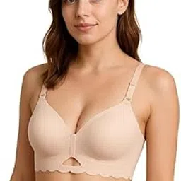 fashiol Women's Padded Maternity Breastfeeding Bra – Seamless Back Closure, Adjustable Straps, Full Coverage Support for Postpartum Women | New Moms-picture-4