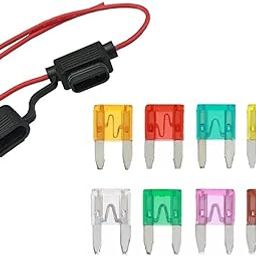 PBROS 1 Pcs waterproof In Line Mini Blade Fuse Holder with 5,10,15,20,25,30,35,40 Amp Blade Fuse (1 Each) for Bikes and Cars-image-17