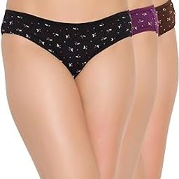 Women's Cotton Pack of 3 Low Waist Outer Elastic Bikini Panty-picture-36