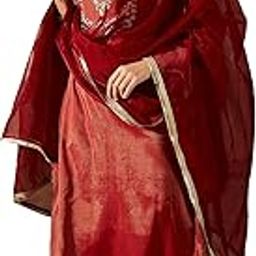 Women's Silk Blend Embroidery Kurta And Pant Set With Organza Dupatta Ethnic Wear Salwar Suit Set(ES_2530)-image-13