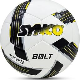 Synco Bolt Thermobonded Football | PU 32 Panel Textured Surface Professional Match Ball | Suitable for Soft & Wet Ground, Hard Ground with Grass & Artificial Turf | Water Resistant Football | Size-5-image-13