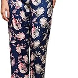 Blue Floral Printed Women Sartan Pants-image-21