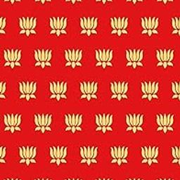 DC Red Kolam Lotus Design Backdrop Cloth for Pooja Decoration/House Warming Function/Traditional Events (8Ft * 5Ft) Washable Fabric-image-68