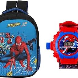 New Combo Of Digital Projector Watch And Polyester Cartoon Character Printed Kids School Bag Waterproof Backpack For Boys And Girls (NUR/LKG/UKG/1st/2nd Class)(BAG01+WCH07/17)-image-20