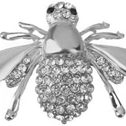 CALANDIS™ 4xLovely Cute Honey Bee Rhinestone Brooch Pin for Women Party Gifts Silver | Pins & Brooches | Fashion Jewelry-image-79