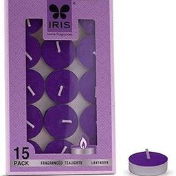 Iris Fragranced Tealight Candles | Lavender | 9g Each | Pack of 2 | 2-Hour Burn Time | Non-Toxic Wax | IFRA Certified | Calming Aromatherapy-60