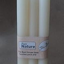 Pure Source India Candles Wax Household Candles Set of 6 Pcs (8 inch Long Candles) Birthday Candle/Dinner Light Candle-image-62