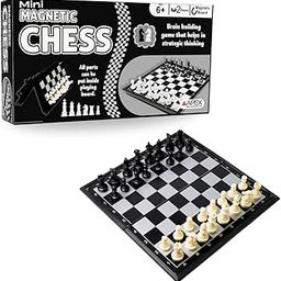 Apex Magnetic Chess Set for Kids and Adults Portable Chess Board 2 Players Travel Chess Board Game with Strong Magnetic Pieces – Portable, Folding Mini Chess Set-25