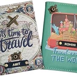 Travel Unisex PU snap Closure Lightweight Passport Covers (Green)-image-9