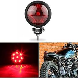 Vagary Motorcycle Tail Light Led Bates Style Bullet Brake Stop Rear Lamp Compatible With Cafe Racer Bobber Chopper Bonneville, Red-image-61