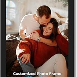 Customized Photo Frame with Single Photo Upload | Personalized Print | Customised Gift For Anniversary, Birthday, Wedding, Couples | Black Wooden A4, A3 Frames-image-55