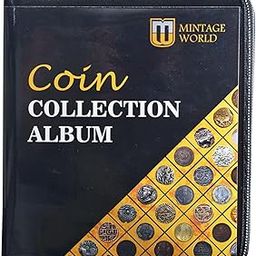 MW MINTAGE WORLD Mintage World Coin Collection Album (160 Pockets)-Including Reference Guide & 160 2X2 Coin Holder, Multi Color-image-2