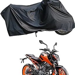 RiderShine Waterproof Bike Body Cover for Duke 200 (Black)-11