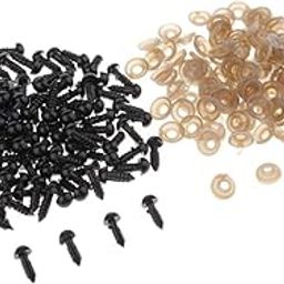 CALANDIS® 100Pcs Black Plastic Safety Eyes for Teddy Bear/Doll/Toy Animal/Felting 7mm-image-84