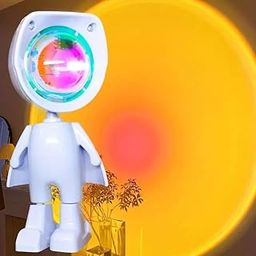 FLYNGO Romantic Sunset Projector Lamp Night Light with 360° Rotation, LED Projection 7 Color Rainbow Mood Light with Touch Control for Home Party, Bedroom, Decor, Kids, Birthday Gift (Rainbow)-28